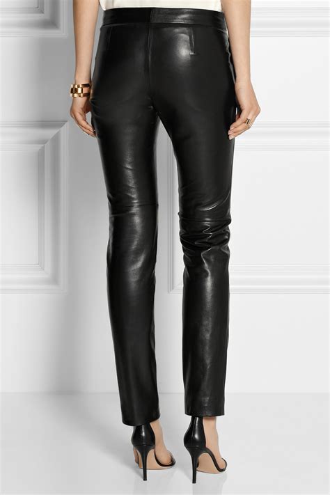 gucci leather trousers